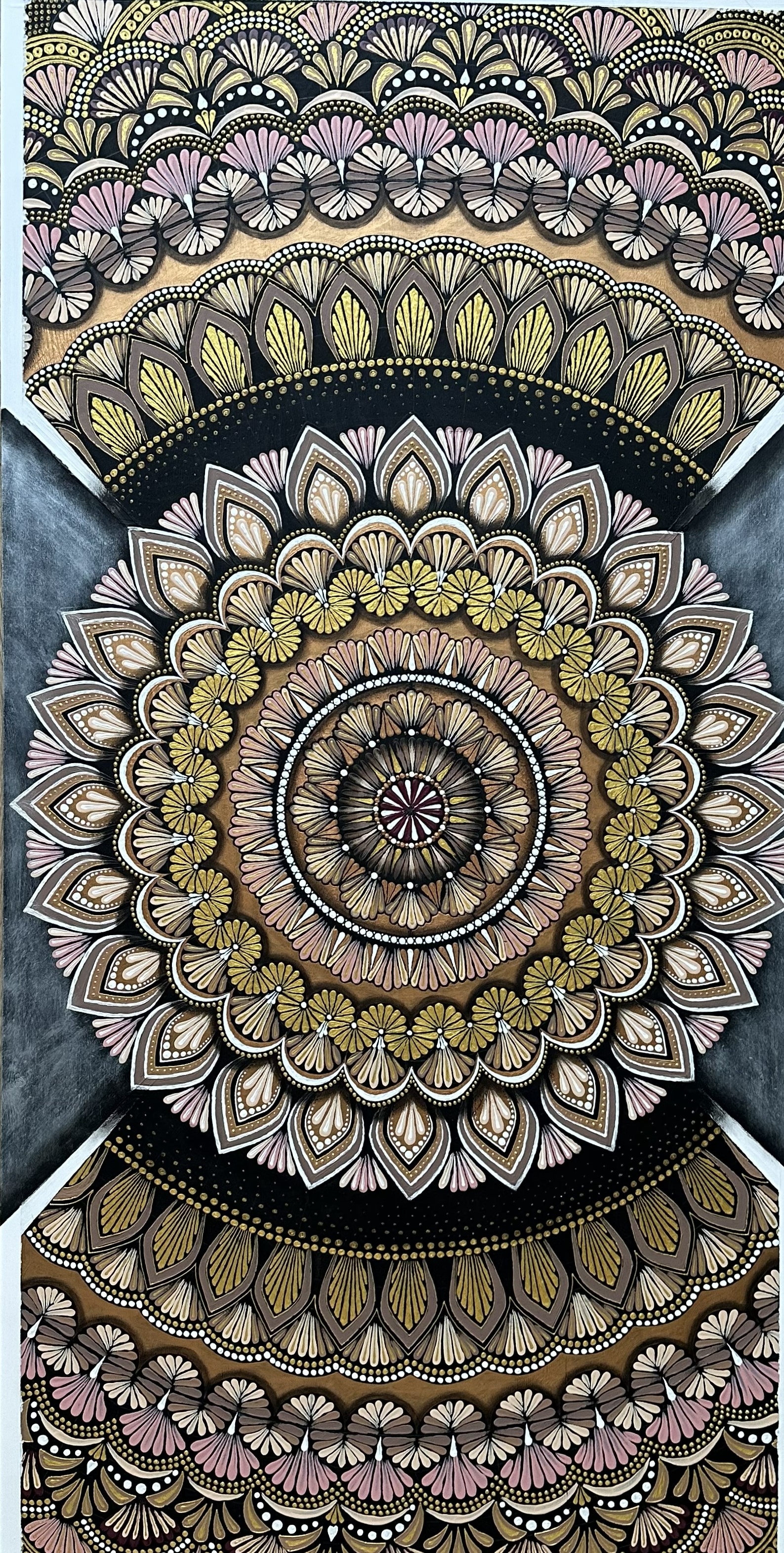 Large art canvas in warm tones